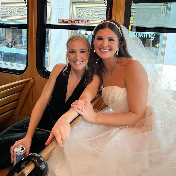 Revelry - Dylan Emerald Green Velvet dress - Picture 5 of 8